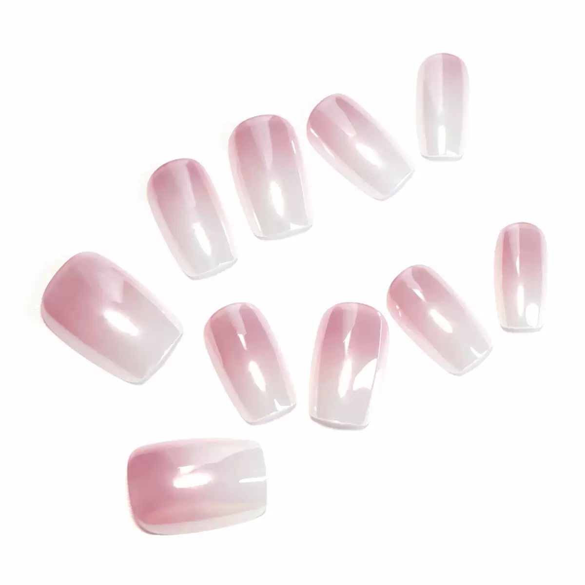 Aurora Ombré Pink Medium Nails