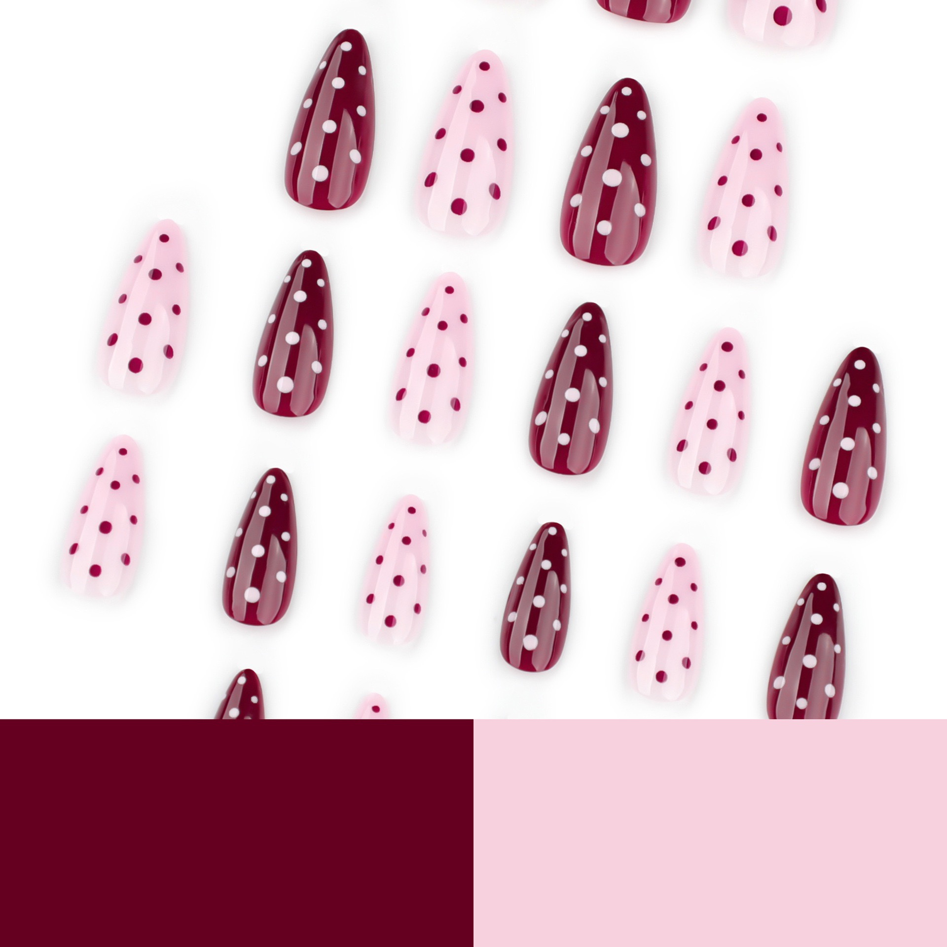 Couple Polka Dots Medium Nails