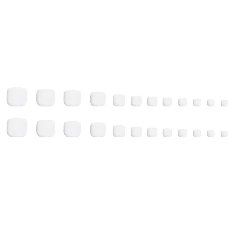 Elegant White Toe Nails