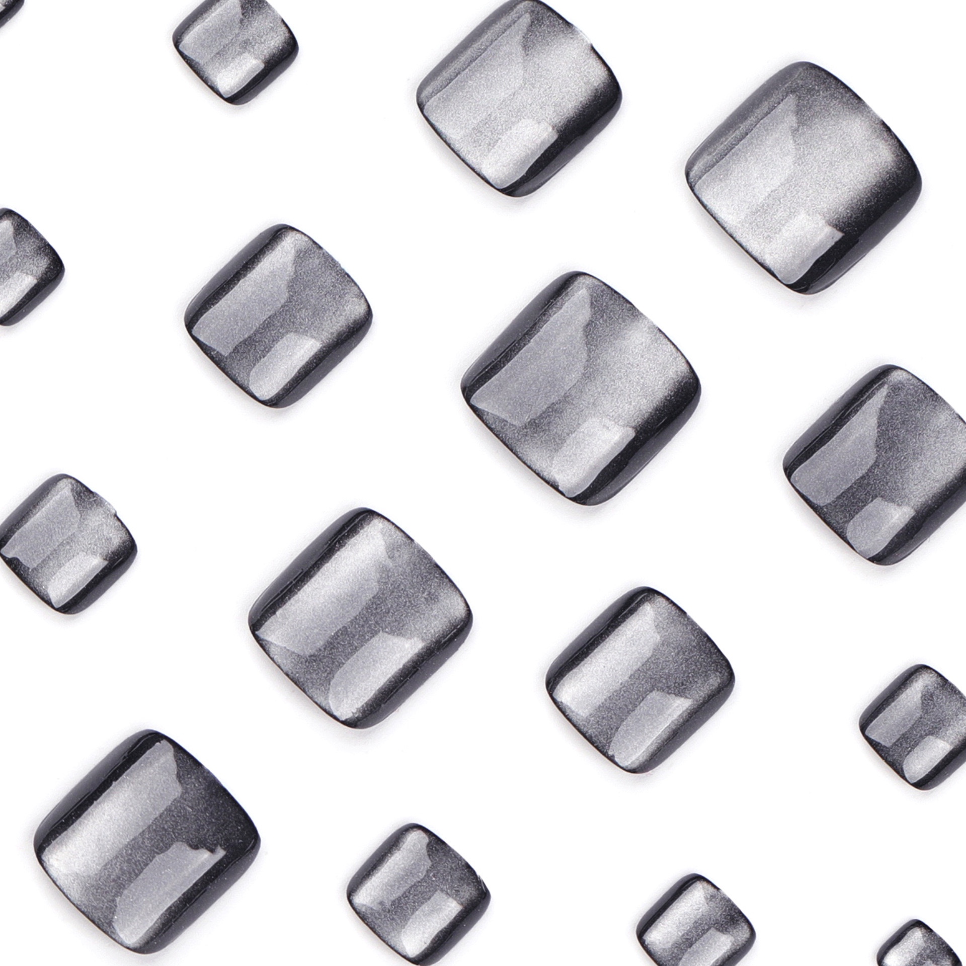 Black cat eye Toe nails