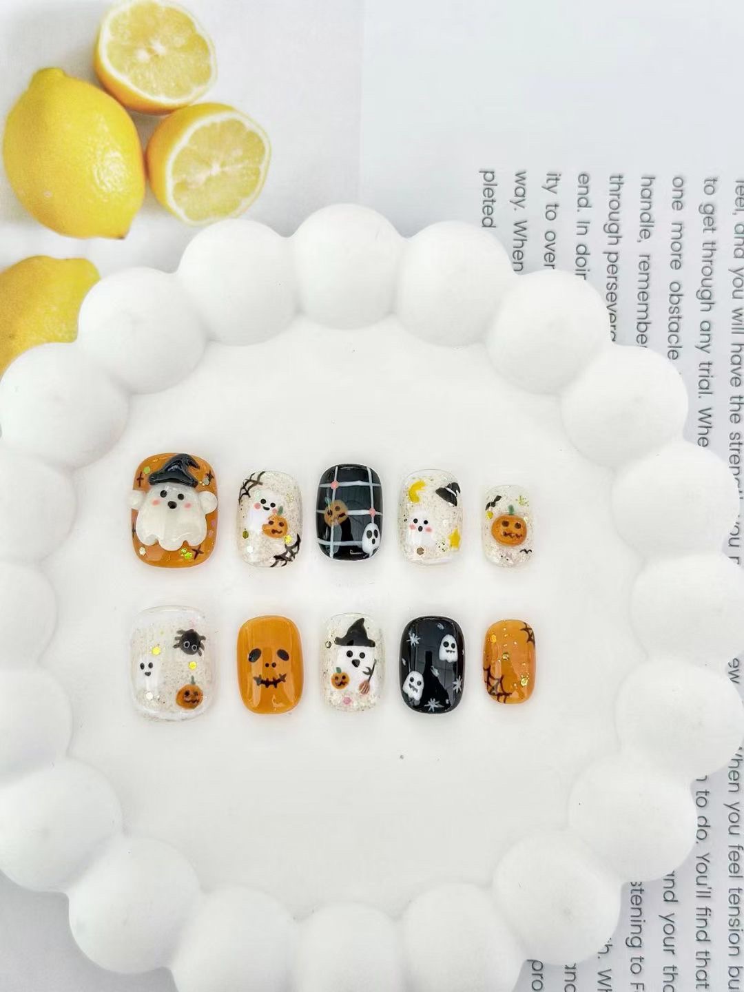Halloween Short Handmade Nails