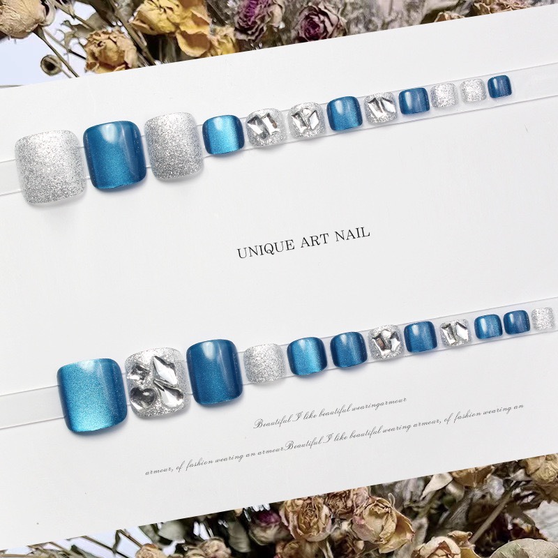 Shine Sea Press on toenails