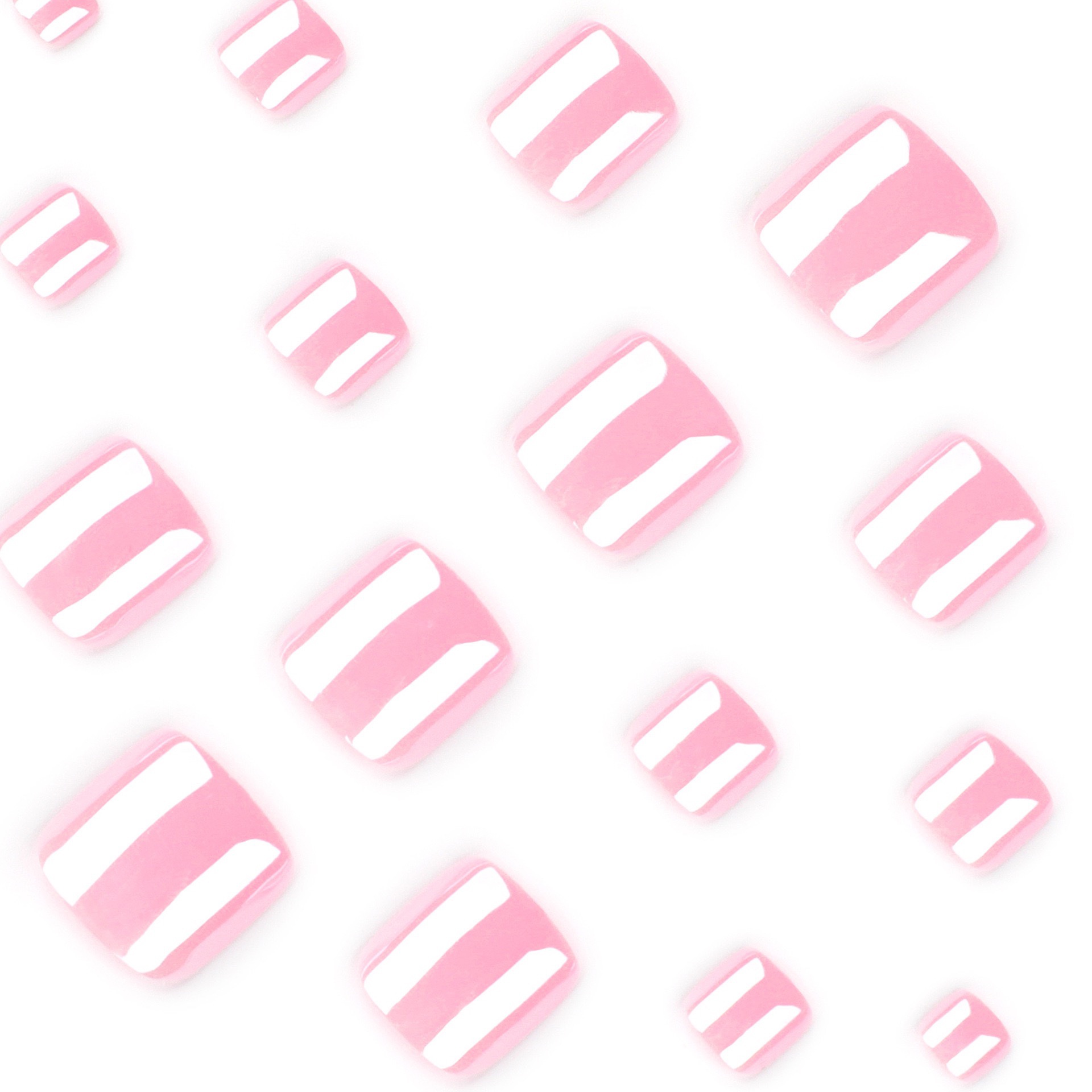 Aurora Baby Pink Toe Nails