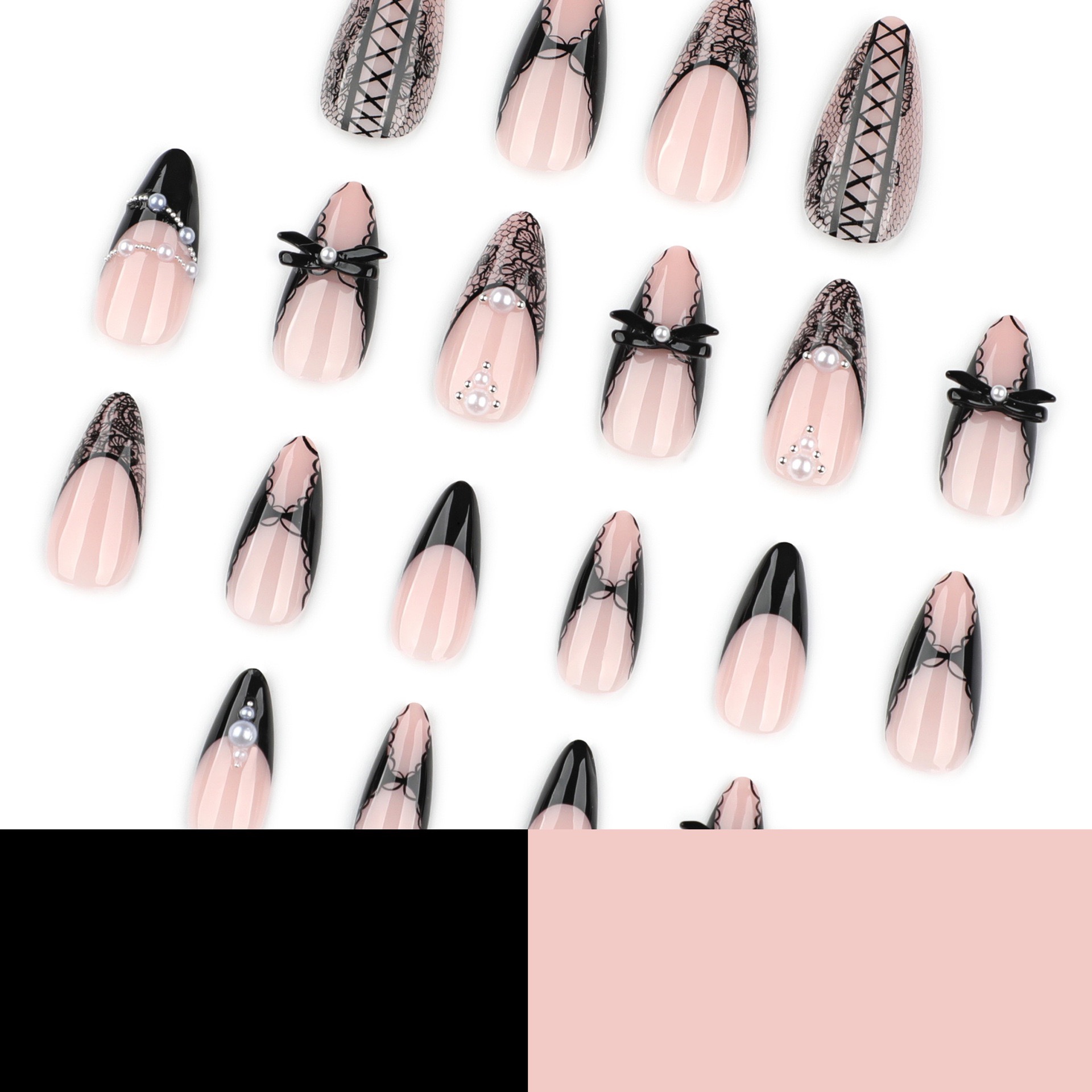 Y2K Lace Medium Nails