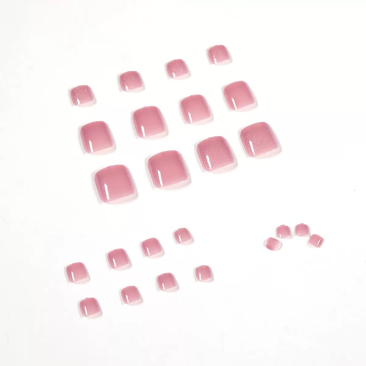 T2 Rose red flash powder Toe nails