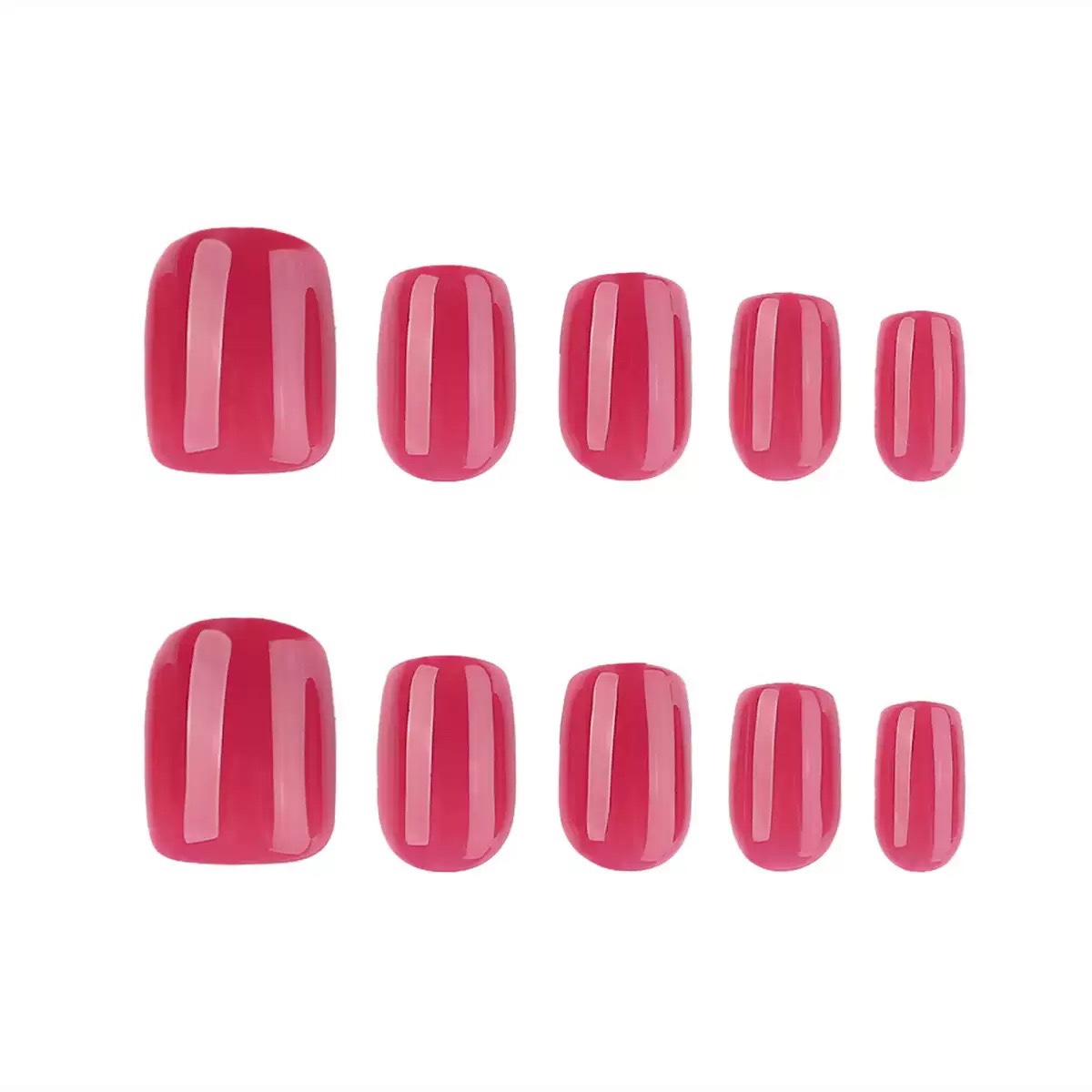 Fuchsia Short Nails