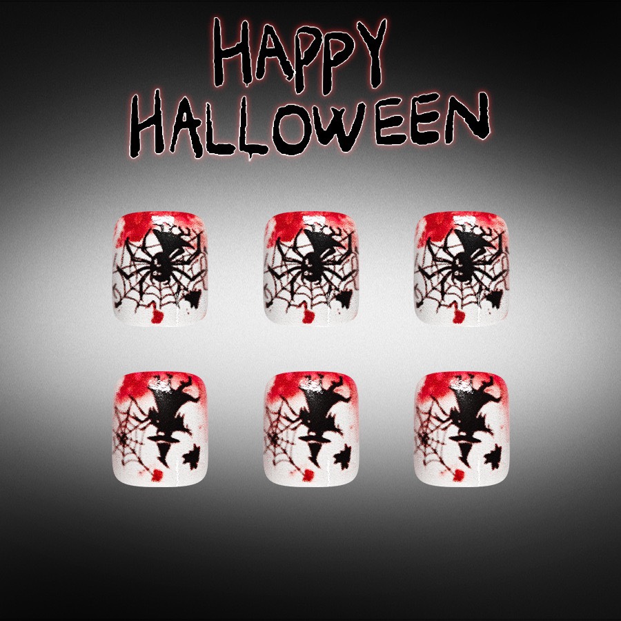 Halloween Spider Toe Nails