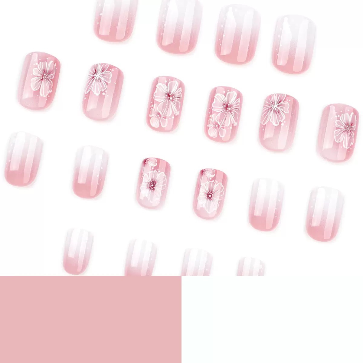 Ombré Floor Short Nails