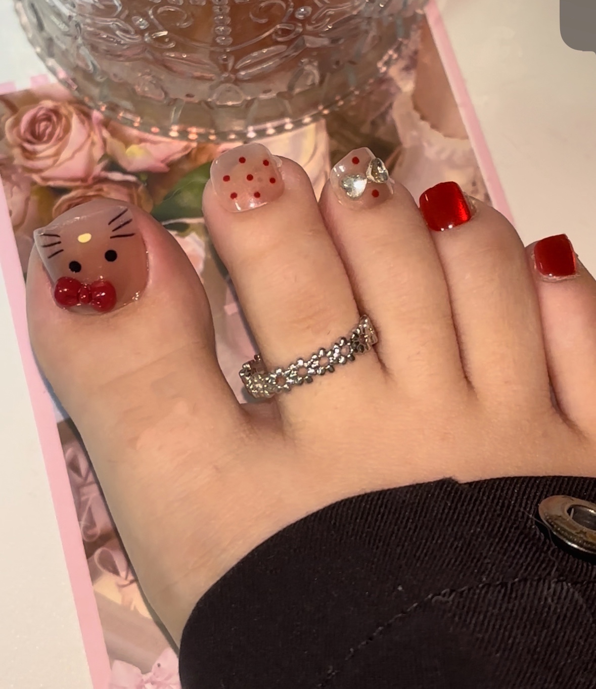 HeIIo kitty Toe Nails