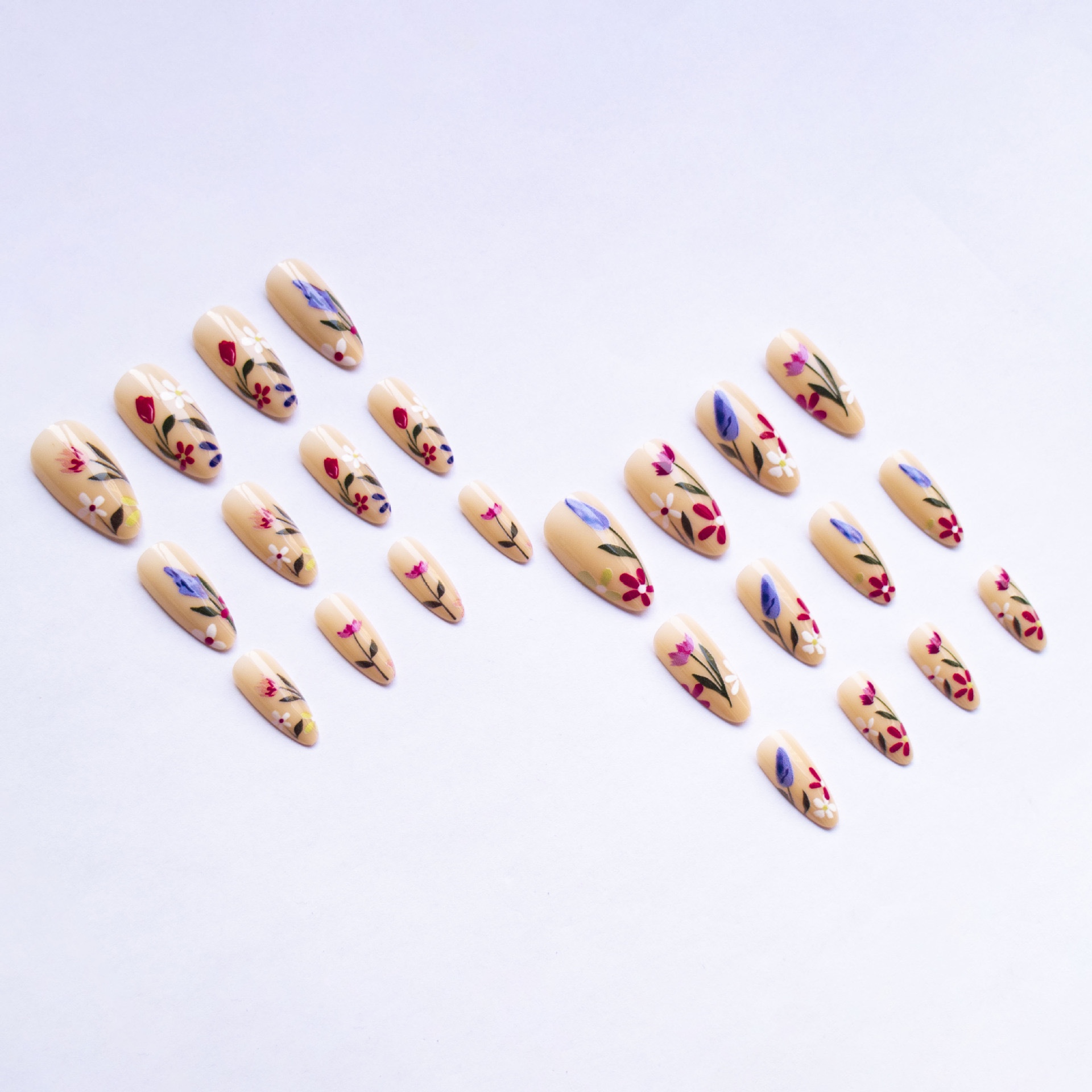 SummerFlowers Medium Nails