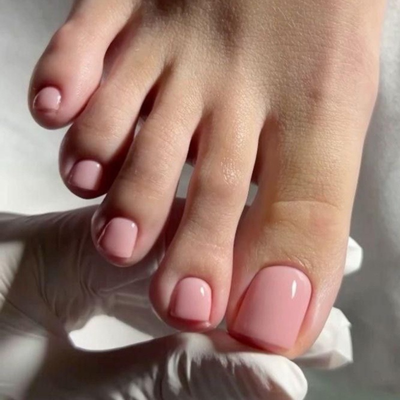 Baby Pink Toe Nails