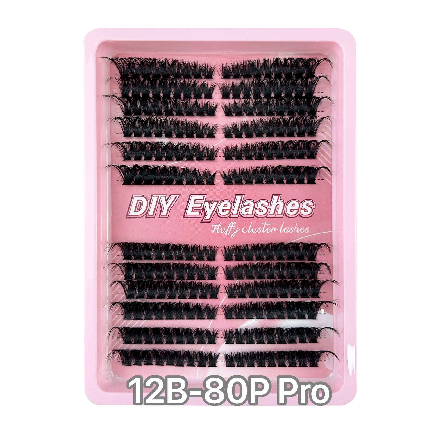 DIY false eyelash single cluster 80P thick and curly hot melt loose hair