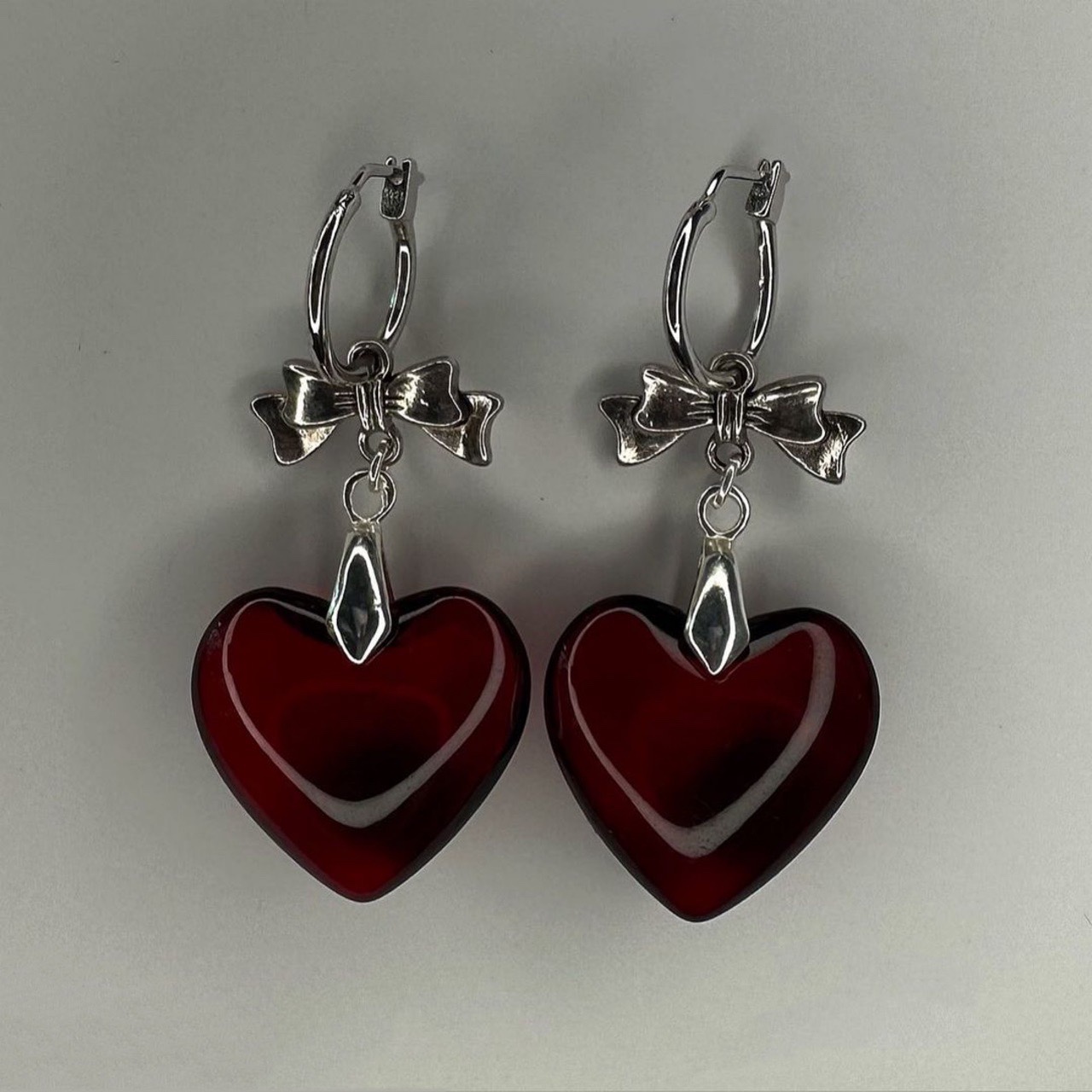 Dark Red Earring