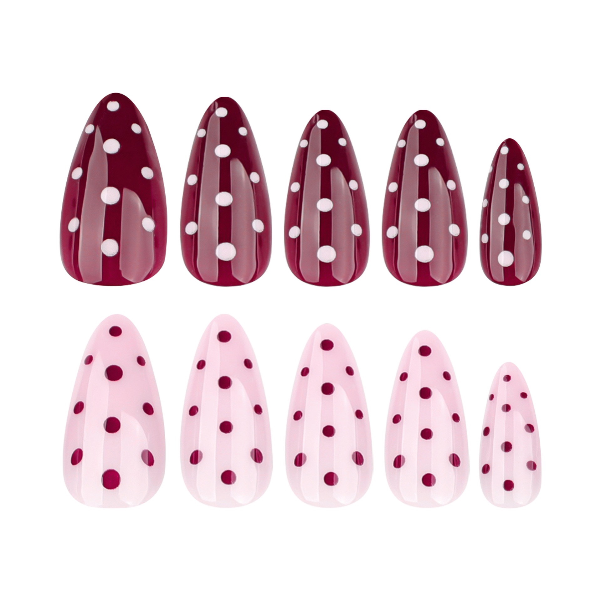 Couple Polka Dots Medium Nails
