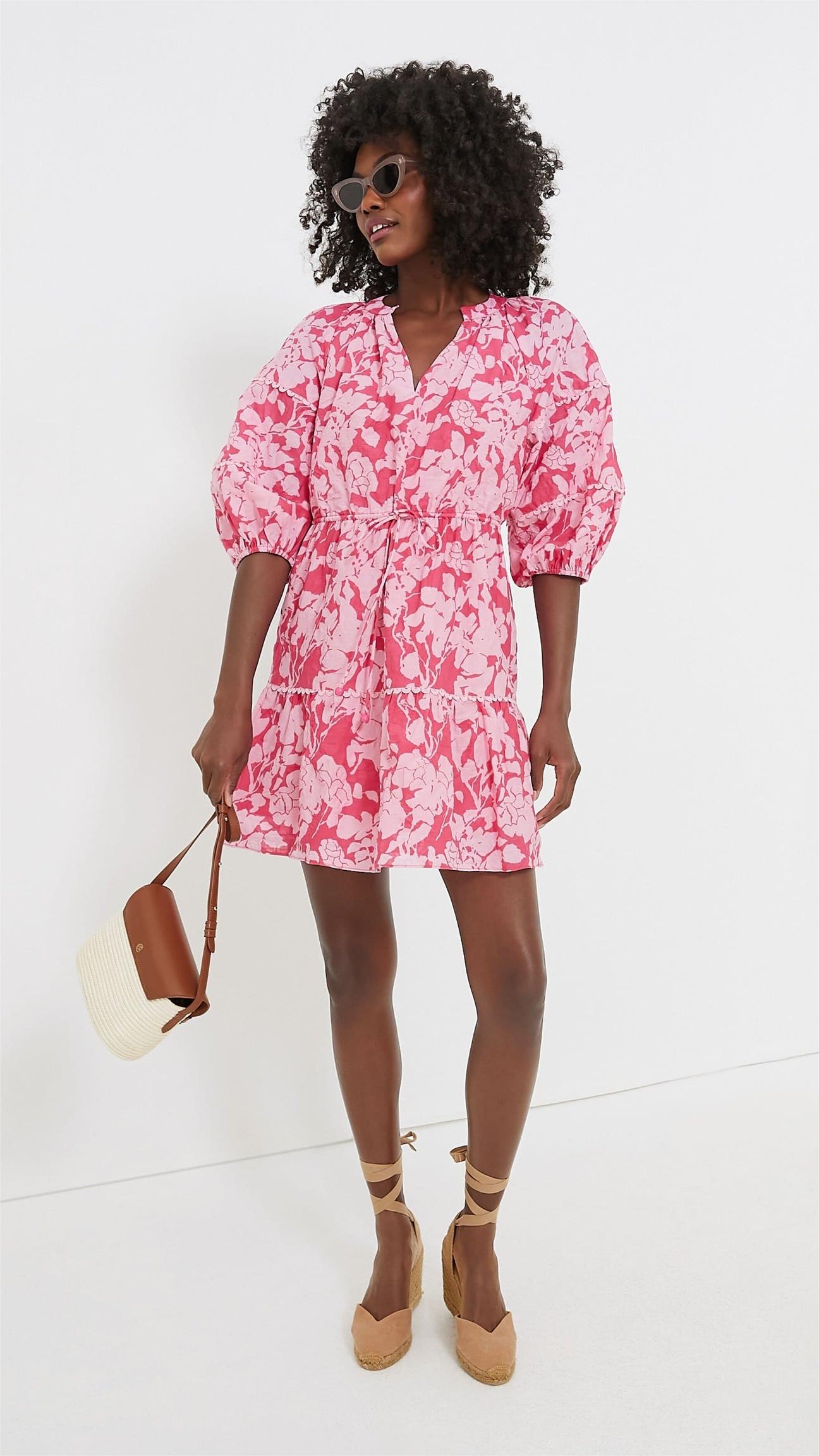 🎁💝Pink Floral Matilda Mini Dress