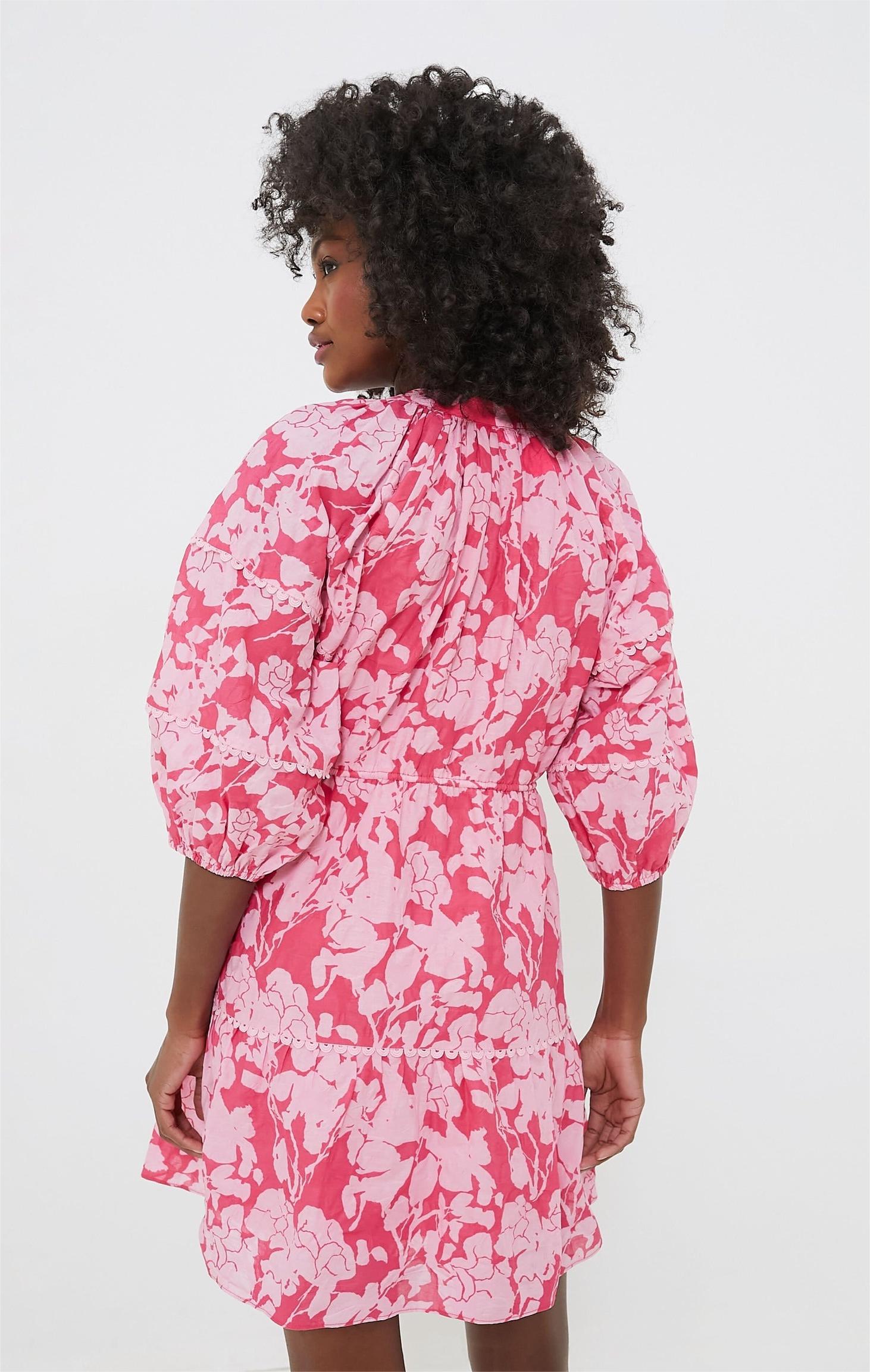 🎁💝Pink Floral Matilda Mini Dress