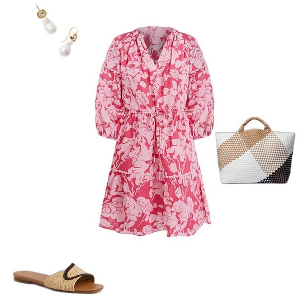 🎁💝Pink Floral Matilda Mini Dress