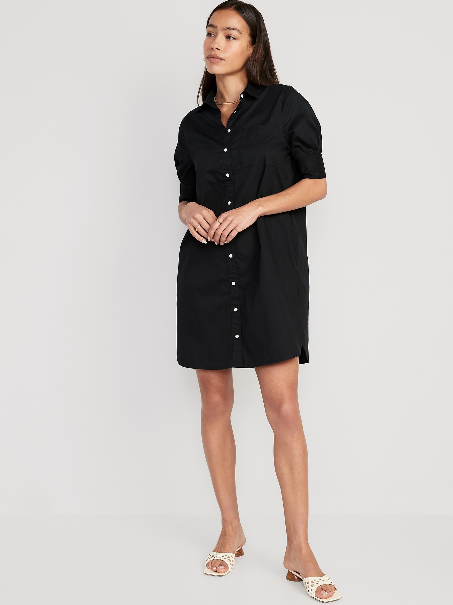 SHORT-SLEEVE SHIRT DRESS (40% OFF TODAY)