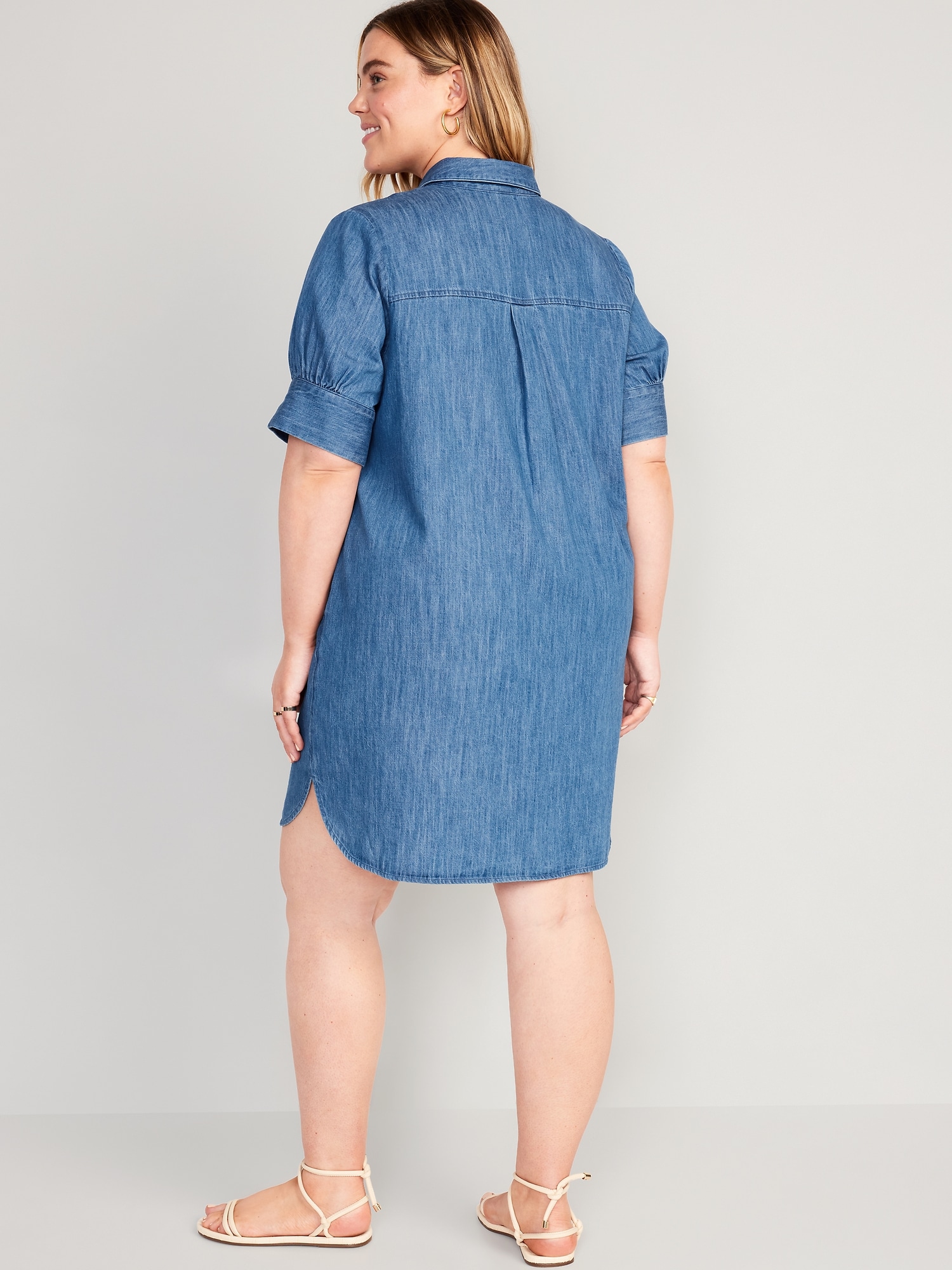 SHORT-SLEEVE SHIRT DRESS (40% OFF TODAY)