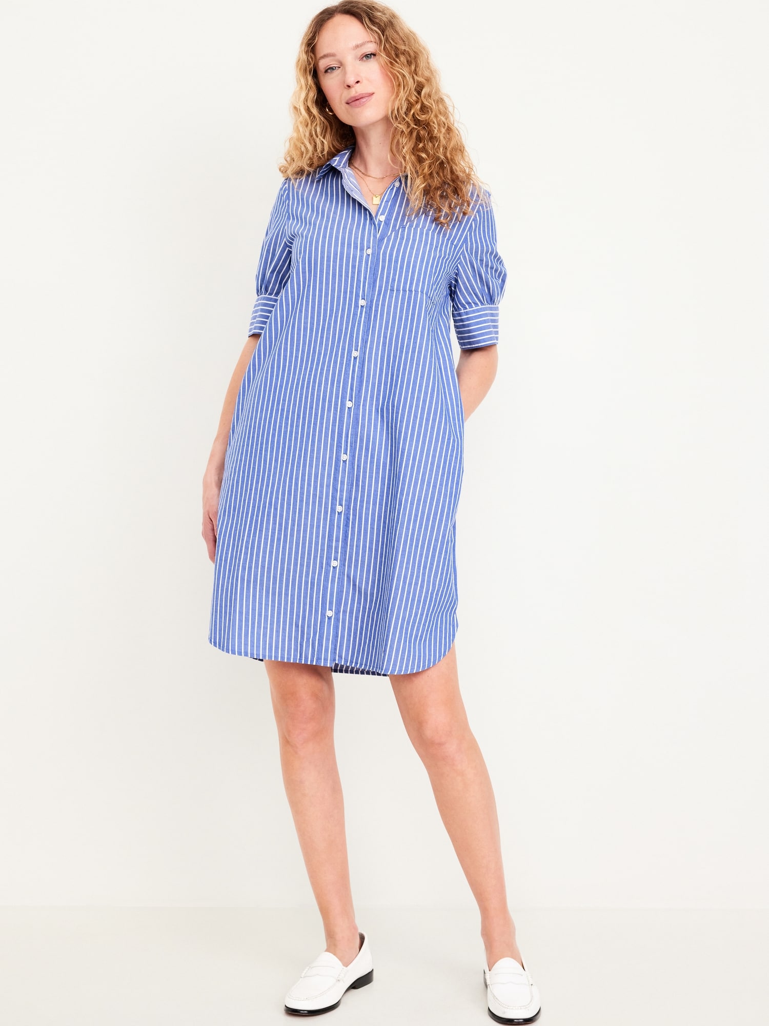 SHORT-SLEEVE SHIRT DRESS (40% OFF TODAY)