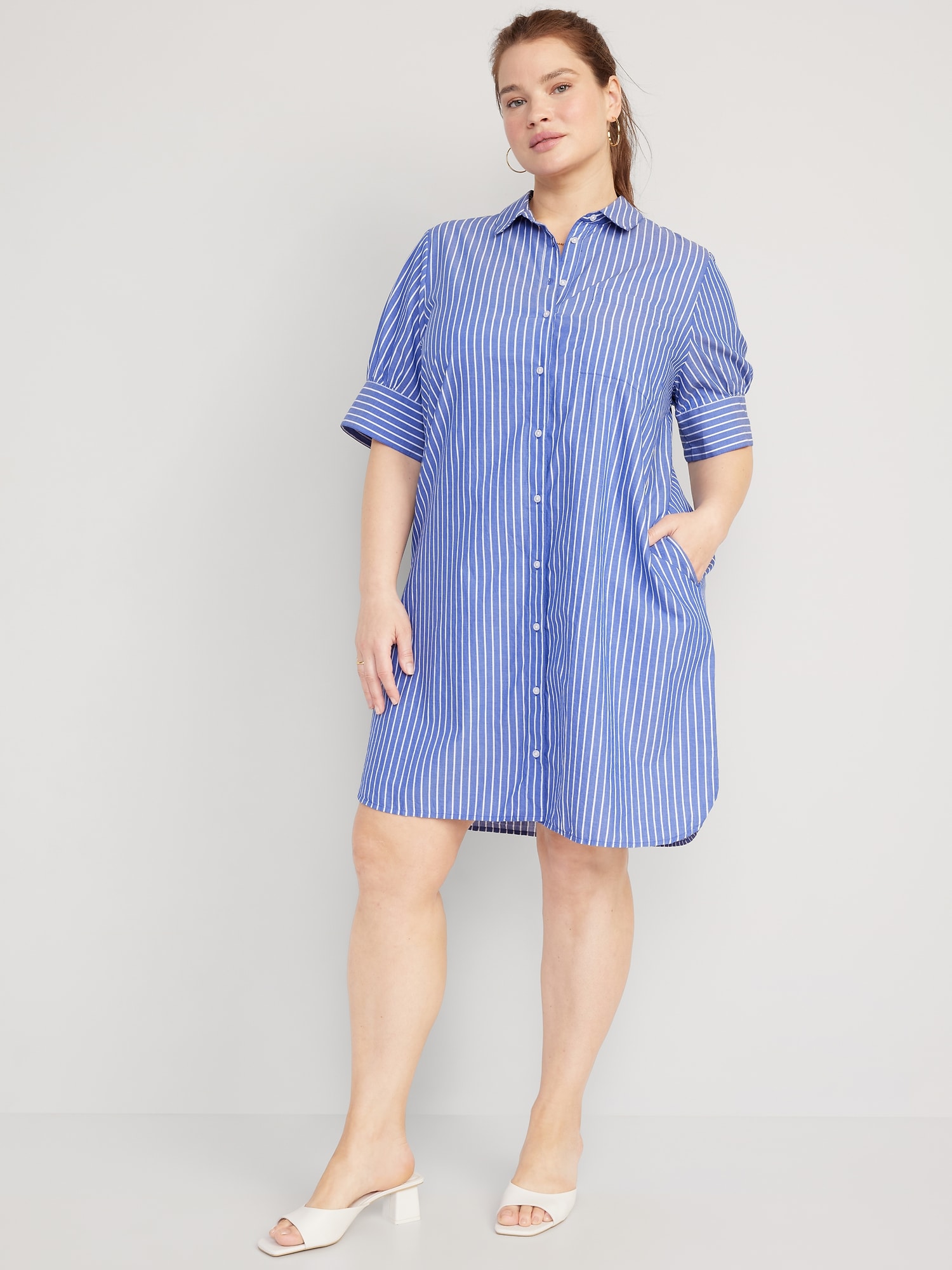 SHORT-SLEEVE SHIRT DRESS (40% OFF TODAY)