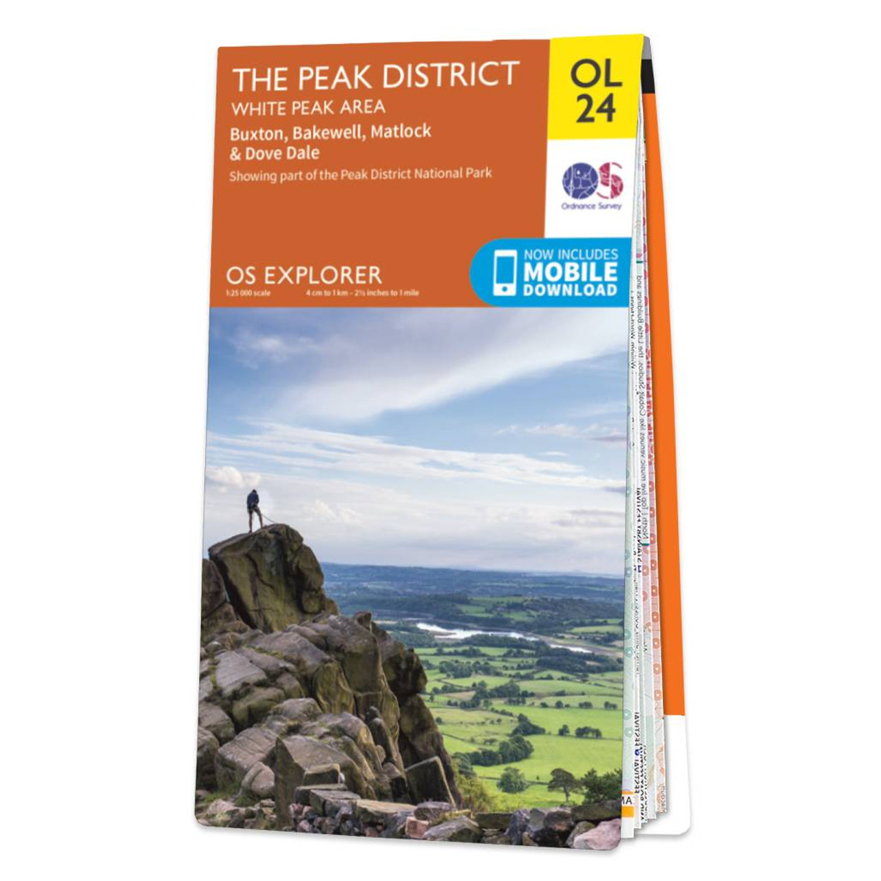 Map of The Peak District - White Peak Area