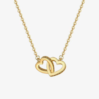 For Granddaughter - Love Made You My Granddaughter Heart-to-Heart Necklace