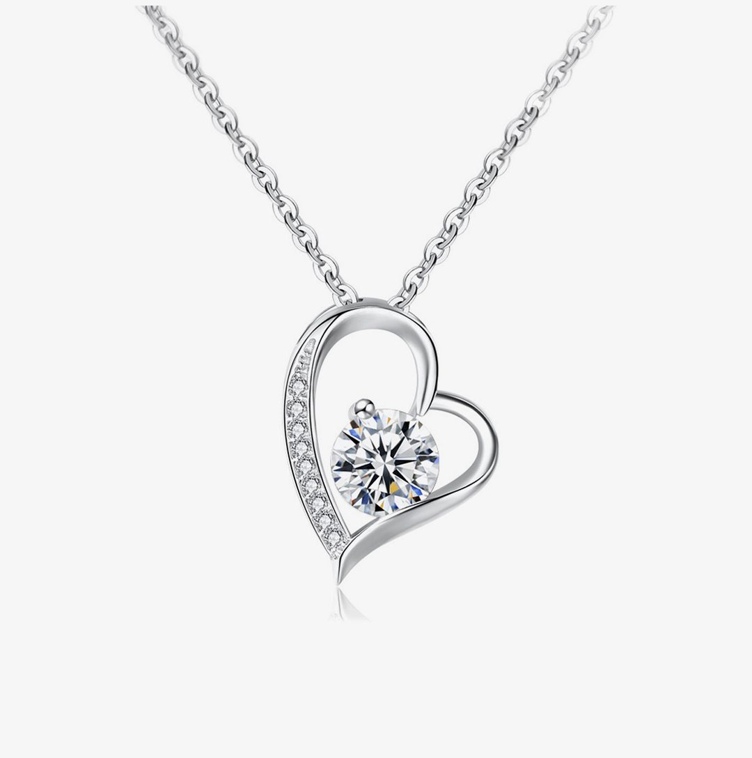For Wife - Love From Husband Diamond Heart Necklace