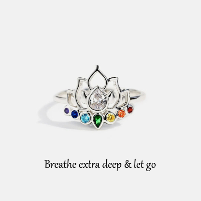 S925 Relax Chakra Lotus Flower Ring