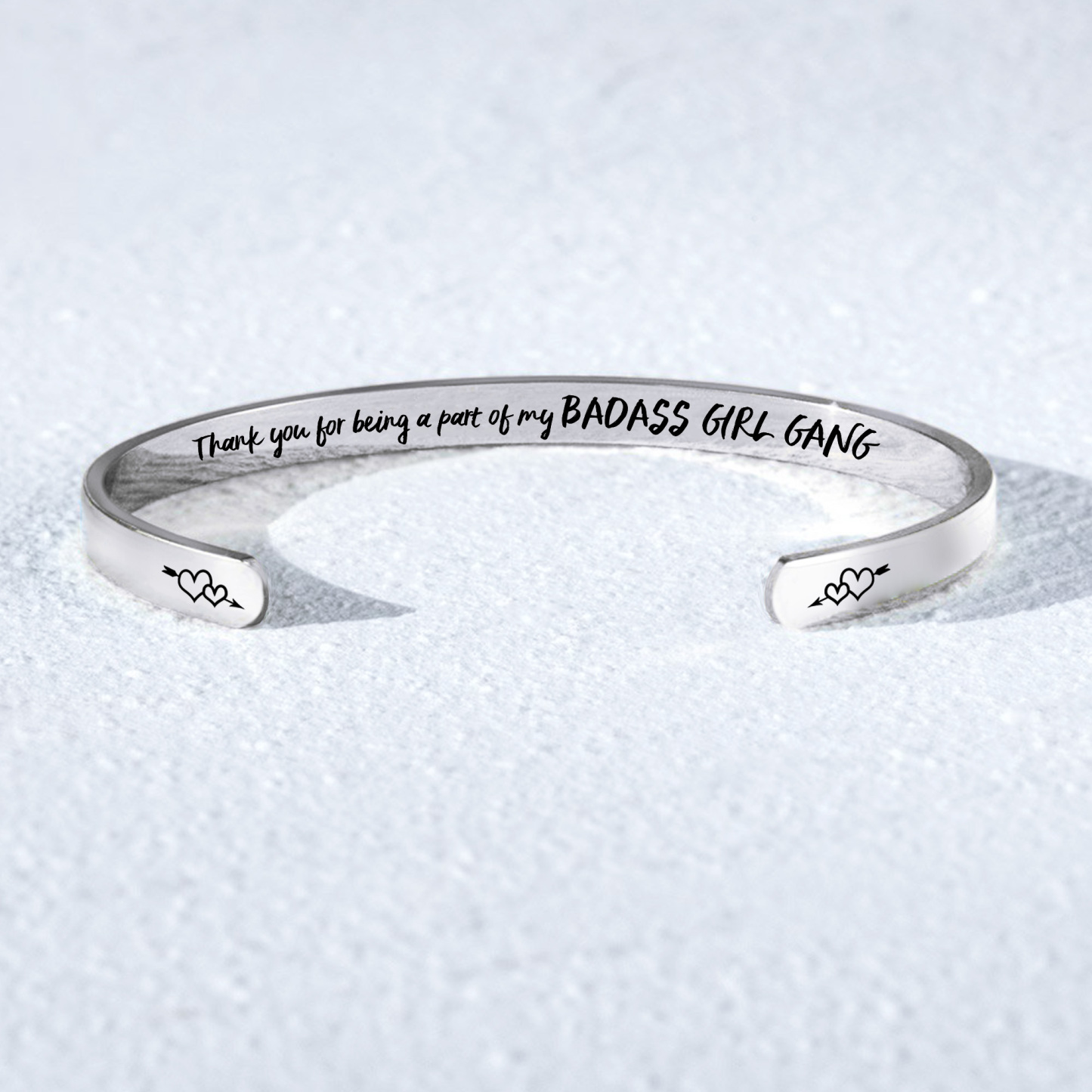 For Friend - Badass Girl Gang Double Heart Bracelet