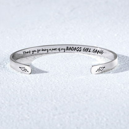 For Friend - Badass Girl Gang Double Heart Bracelet