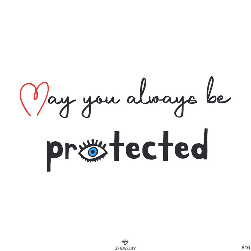 May You Always Be Protected Evil Eye  Ring