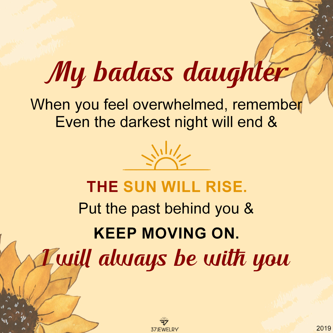 For Daughter - I Will Always Be With You Sunburst Ring
