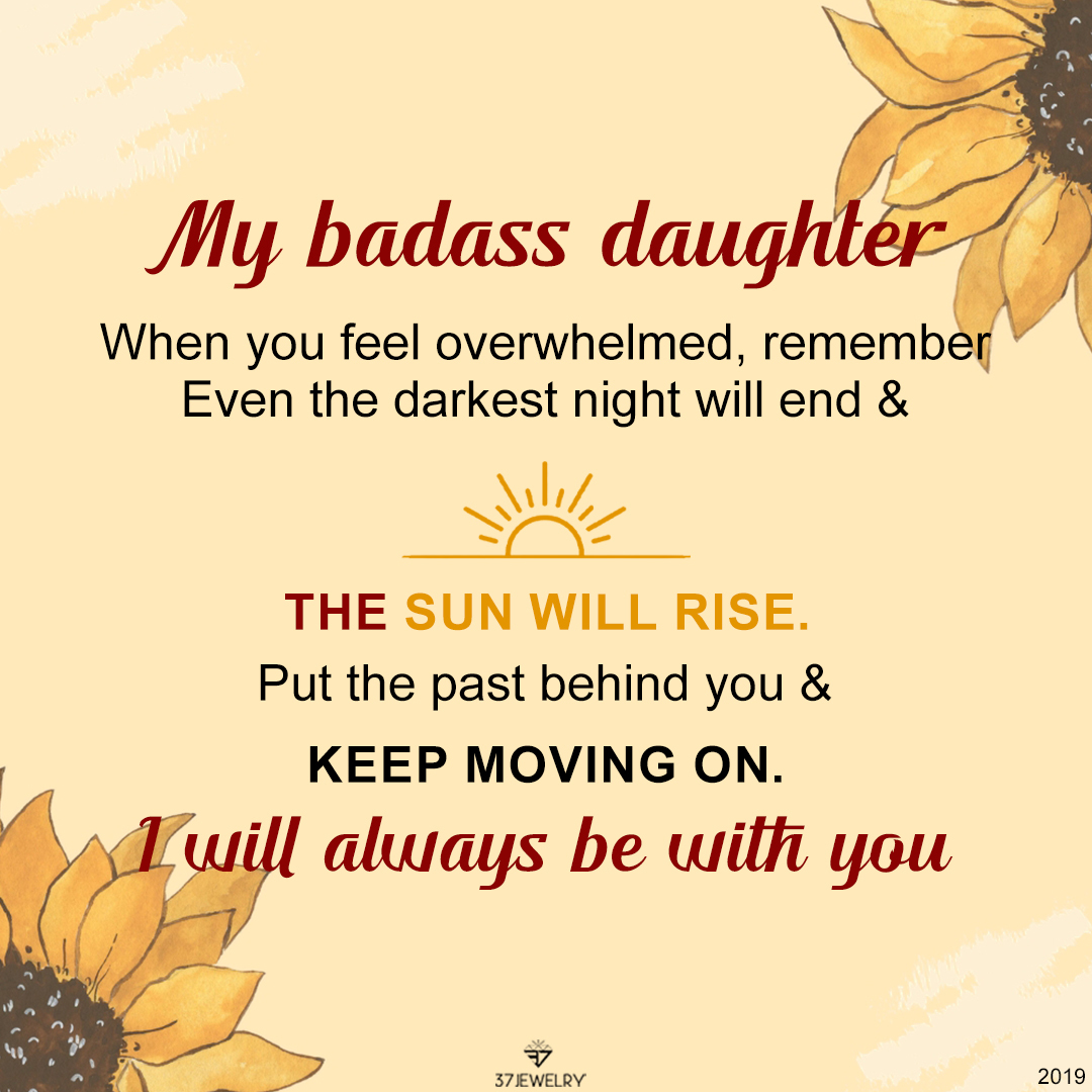 For Daughter - I Will Always Be With You Sunburst Ring