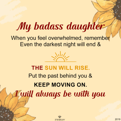For Daughter - I Will Always Be With You Sunburst Ring