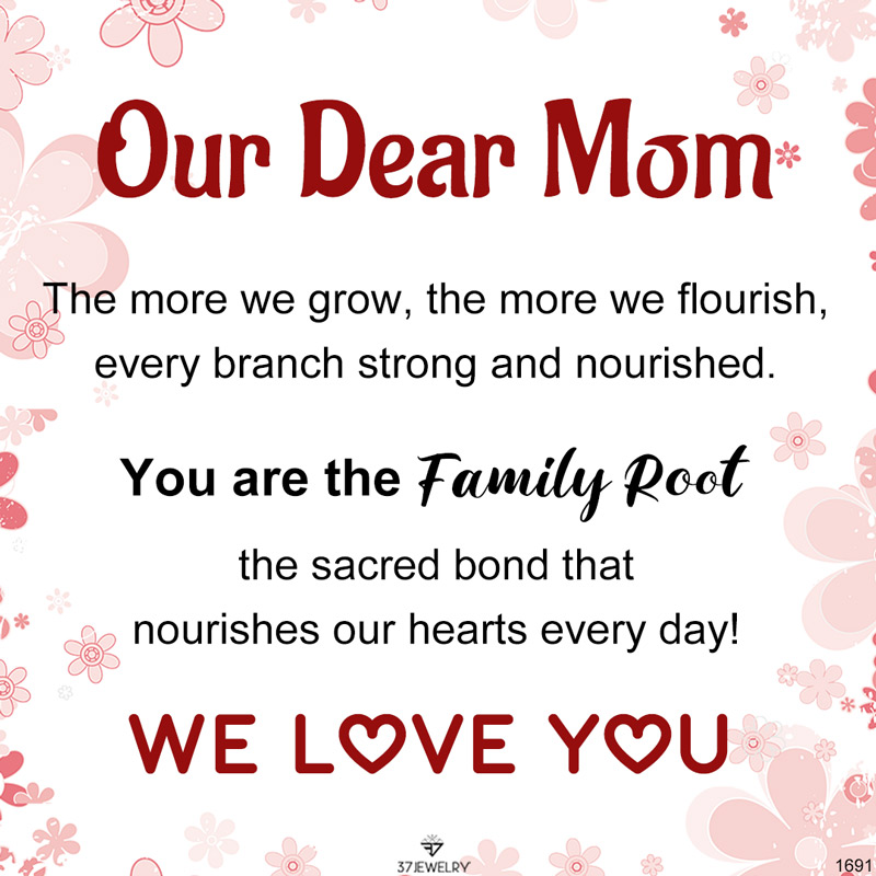 For Mother - You Are the Family Root Crystal Life Tree Necklace