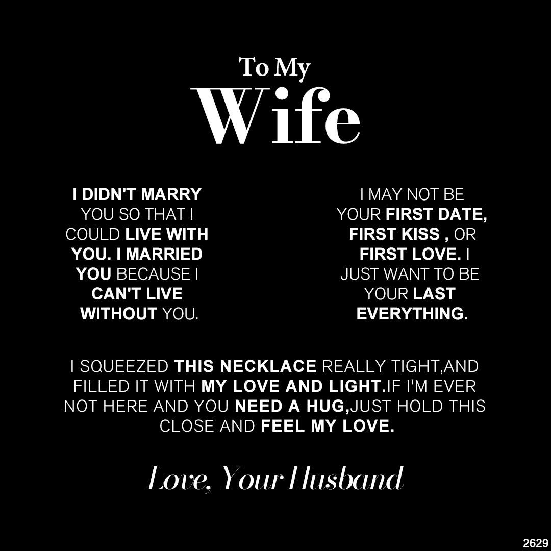 For Wife - Love From Husband Diamond Heart Necklace