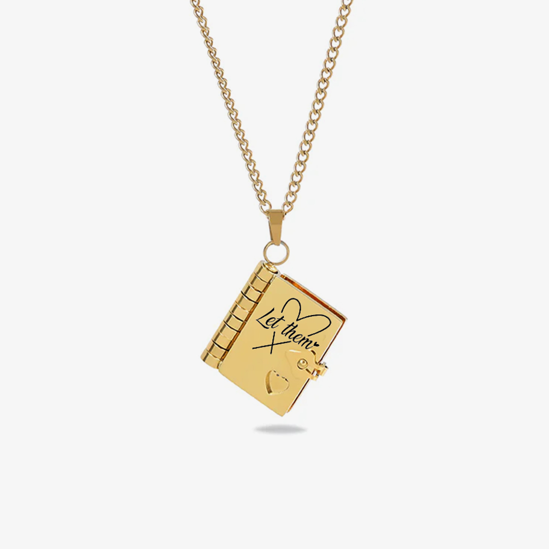 Just let them Book Necklace
