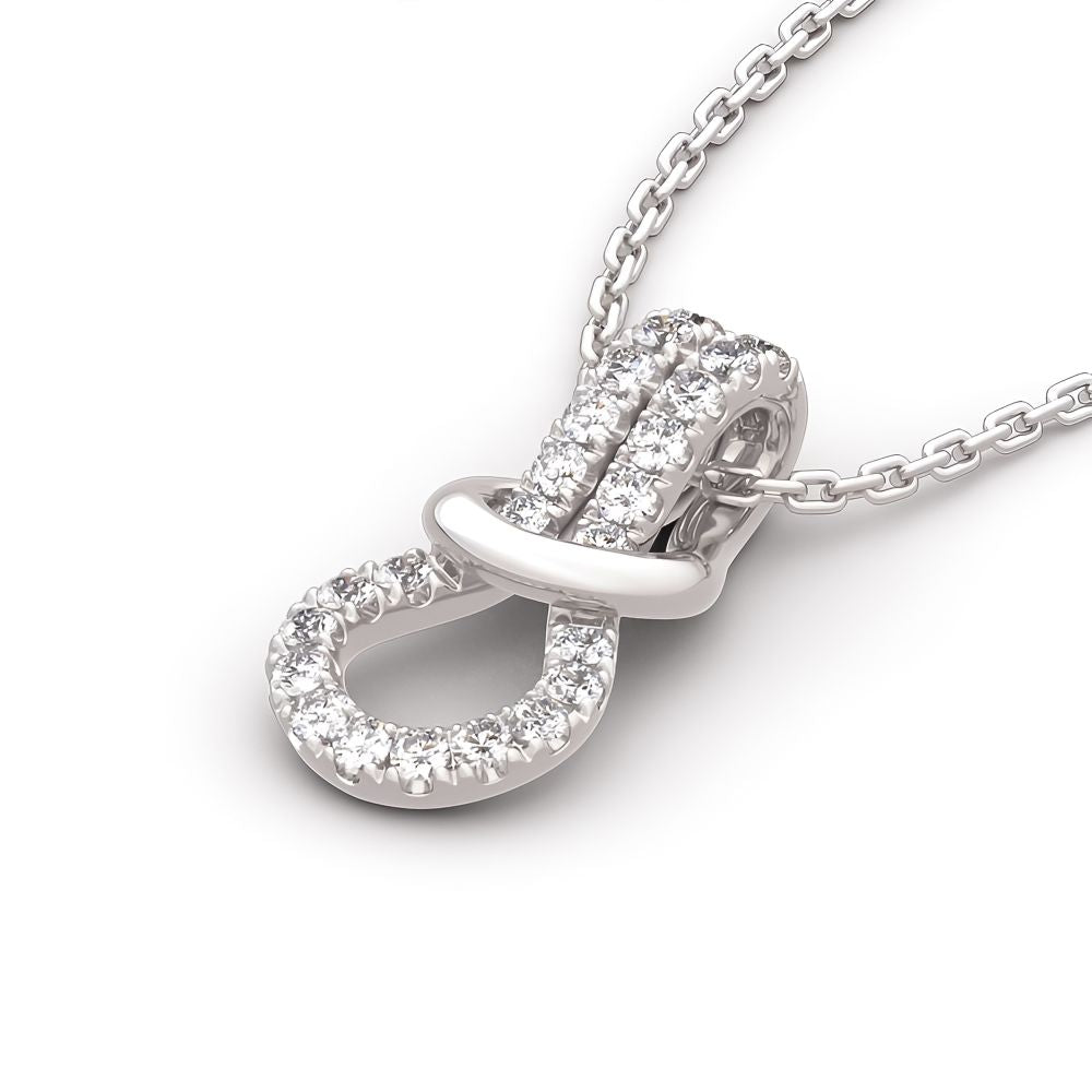 S925 Mother and Daughter Forever Linked Together Infinity Knot Necklace