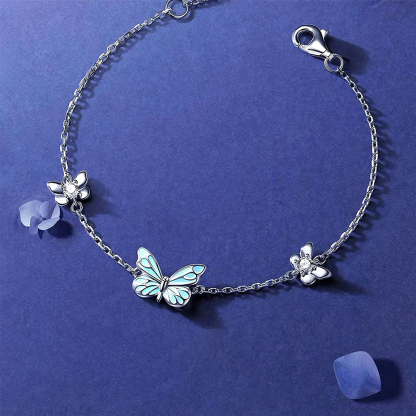 Luminous Dream Blue Butterfly Bracelet