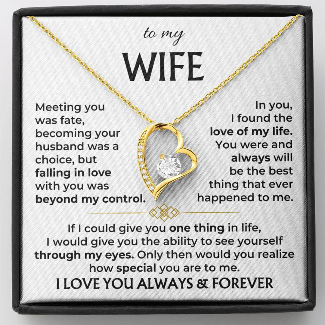 For Love - I Love You Always & Forever Diamond Heart Necklace