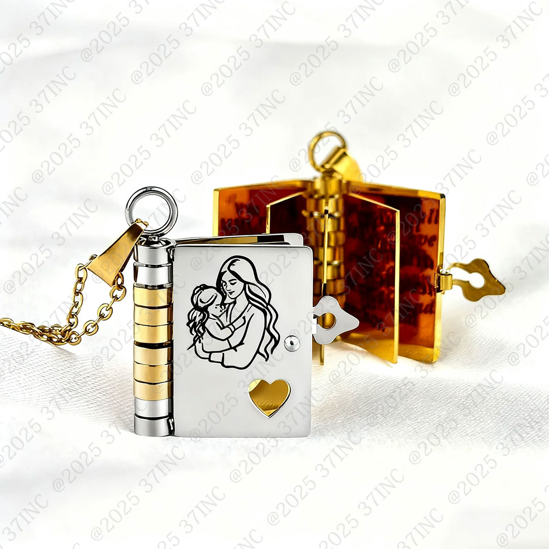 For Daughter - I'll Be Here Always & Forever Book Necklace