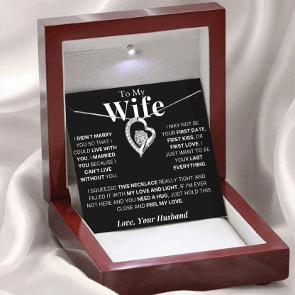 For Wife - Love From Husband Diamond Heart Necklace