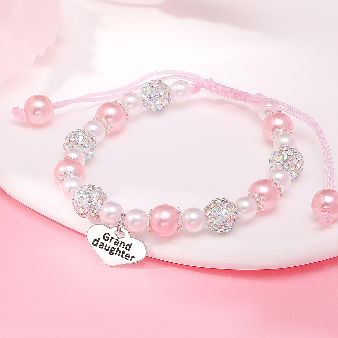 For Granddaughter- You Are My Most Beautiful Chapter Pendant Pearl Bracelet