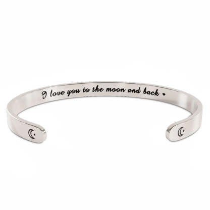 I Love You To The Moon And Back Cuff Bracelet