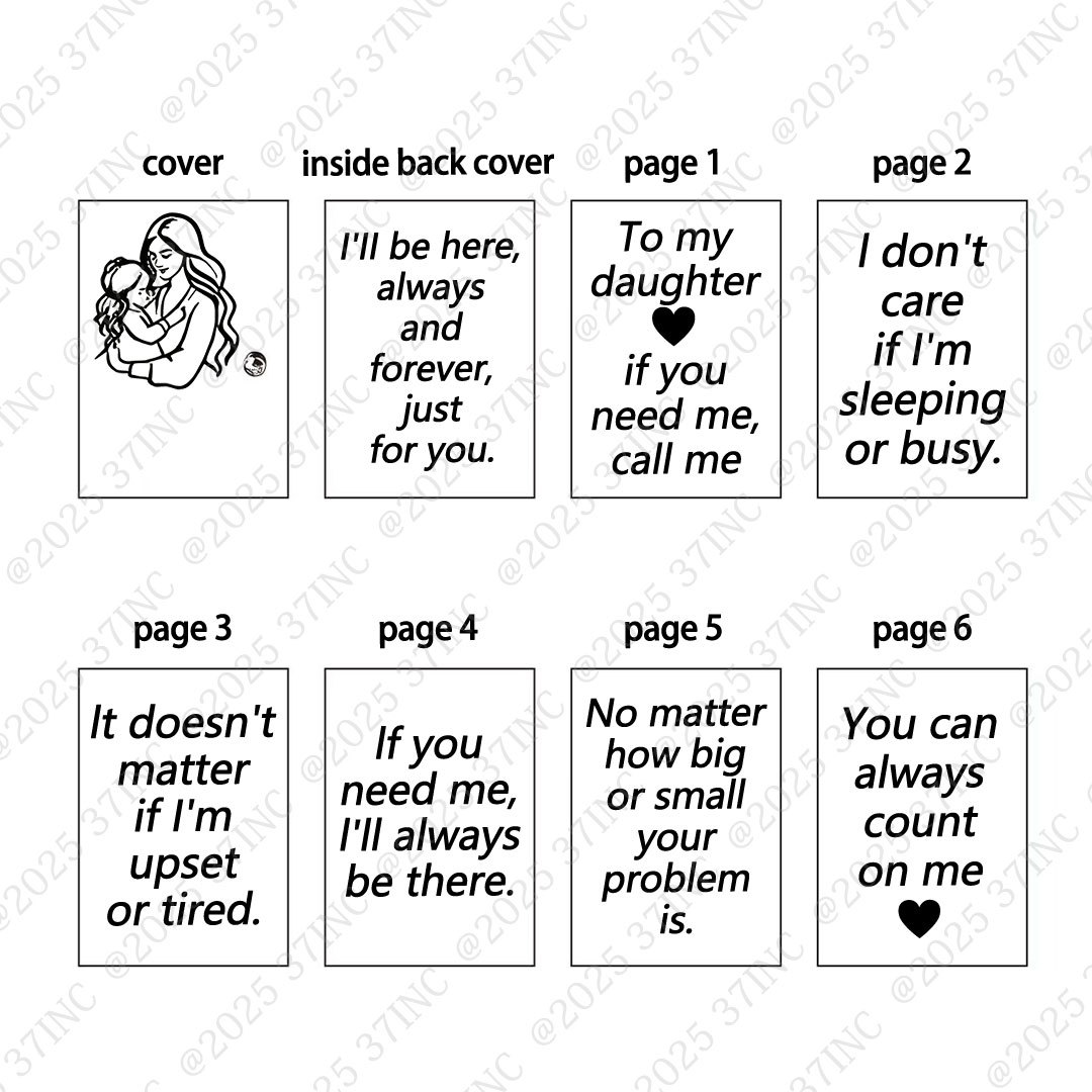 For Daughter - I'll Be Here Always & Forever Book Necklace