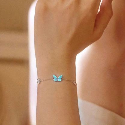 Luminous Dream Blue Butterfly Bracelet