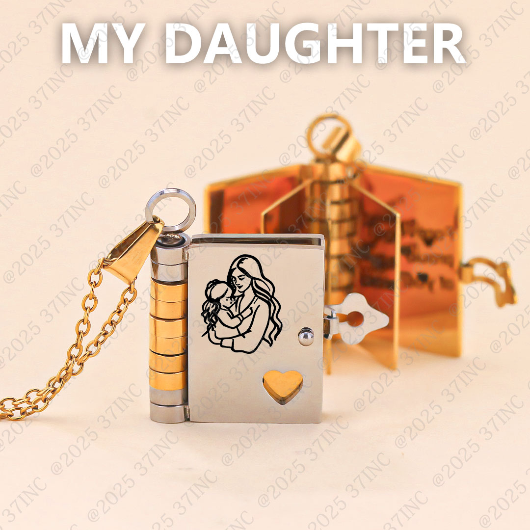 For Daughter - I'll Be Here Always & Forever Book Necklace