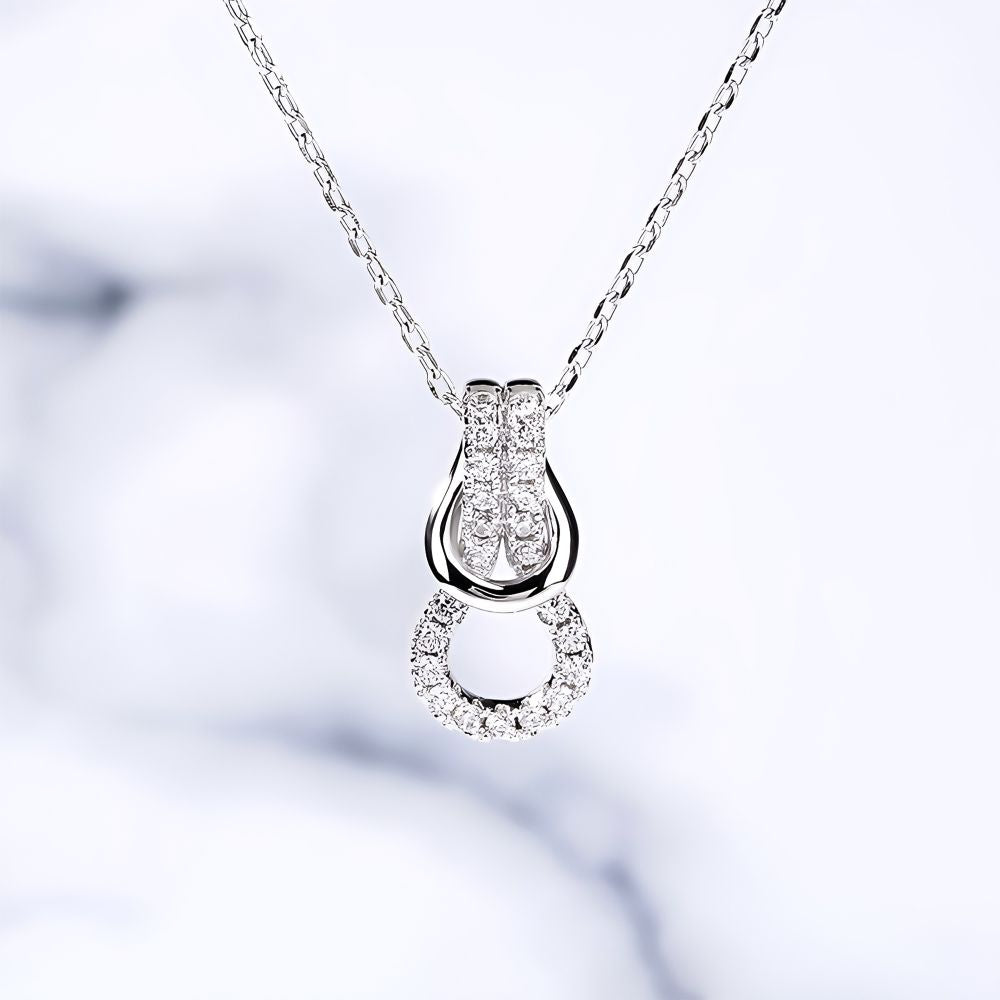 S925 Mother and Daughter Forever Linked Together Infinity Knot Necklace