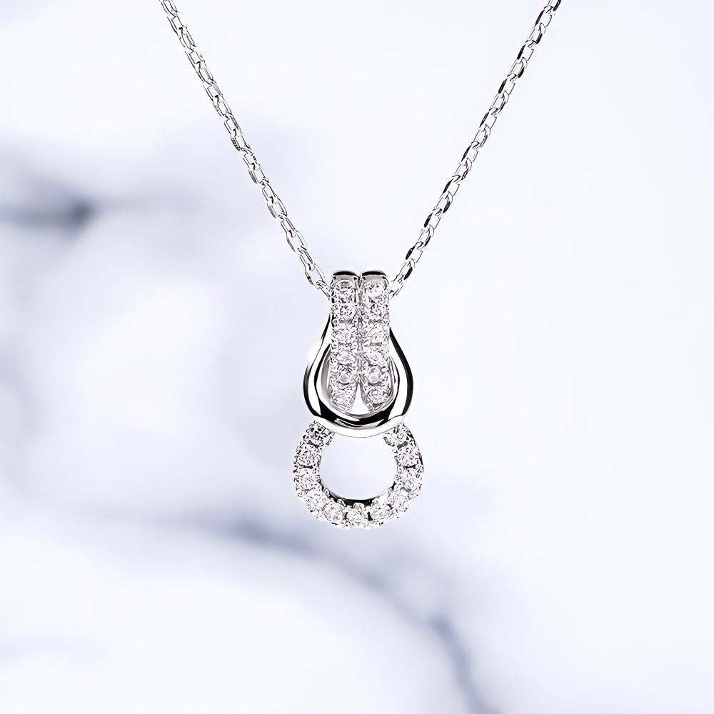 S925 Mother and Daughter Forever Linked Together Infinity Knot Necklace